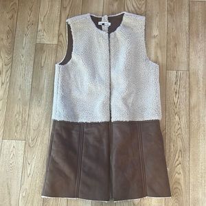 Matison Stone Faux Suede & Sherpa Winter Fashion Vest 4